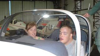 Inside a helicopter